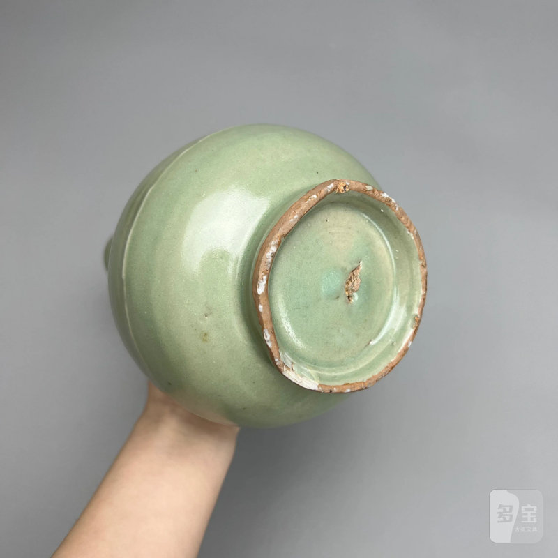 明代 梅子青釉蒜头瓶 - 图10
